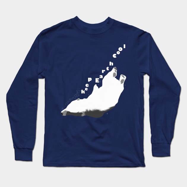 Keep Earth Cool Polar Bear Long Sleeve T-Shirt by AshStore